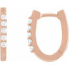 14 Karat Rose Gold 1/6 CTW Natural Diamond 15.1 mm Hoop Earrings