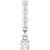 14K White 1/8 CTW Natural Diamond Pendant