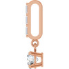 14K Rose 3/8 CTW Natural Diamond Pendant