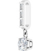 14K White 3/8 CTW Natural Diamond Pendant