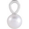 Sterling Silver Cultured White Akoya Pearl Pendant