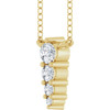 14 Karat Yellow Gold Lab Grown Diamond Graduated Necklace 1/8 CTW, 18 Inch - $419