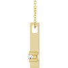 14 Karat Yellow Gold 1/10 Natural Diamond Bar Necklace 16-18 Inch - $901
