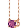 14K Rose Natural Pink Tourmaline 18" Necklace