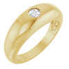 14K Yellow 1/4 CT Natural Diamond Dome Ring