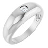 Platinum 1/4 CT Natural Diamond Dome Ring