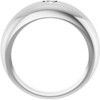 Platinum 1/4 CT Natural Diamond Dome Ring