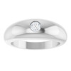 Sterling Silver 1/4 CT Natural Diamond Dome Ring