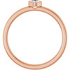 14K Rose 1/5 CT Natural Diamond Solitaire Bezel-Set Ring