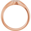 14K Rose 1/8 CTW Natural Diamond Pave Signet Ring
