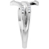 Sterling Silver 1/5 CTW Natural Diamond Bypass Ring
