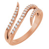 14K Rose 1/5 CTW Natural Diamond Bypass Ring