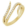 14K Yellow 1/5 CTW Natural Diamond Bypass Ring