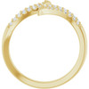 14K Yellow 1/5 CTW Natural Diamond Bypass Ring