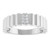 Sterling Silver .04 CTW Natural Diamond Cigar Ring