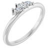 Sterling Silver 1/8 CTW Natural Diamond Ring