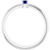 14K White 5x2 mm Lab-Grown Blue Sapphire Stackable Ring