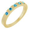 14K Yellow Natural Blue Zircon Stackable Ring