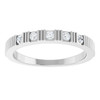 14K White Natural White Sapphire Stackable Ring