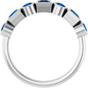 Sterling Silver Lab-Grown Blue Sapphire Stackable Ring
