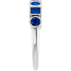 Sterling Silver Lab-Grown Blue Sapphire Stackable Ring