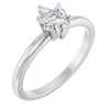 Platinum Natural White Sapphire & .03 CT Natural Diamond Ring