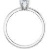 Platinum Natural White Sapphire & .03 CT Natural Diamond Ring