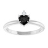Platinum Natural Black Onyx & .03 CT Natural Diamond Ring