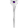 14K White Engravable Natural Amethyst Signet Ring