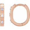 14K Rose .08 CTW Natural Diamond 11.5 mm Hoop Earrings