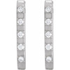 14K White 1/8 CTW Natural Diamond 17.25 mm Hoop Earrings