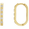 14K Yellow 1/8 CTW Natural Diamond 17.25 mm Hoop Earrings