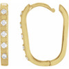14K Yellow 1/8 CTW Natural Diamond 17.25 mm Hoop Earrings