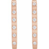 14K Rose 1/6 CTW Natural Diamond 19.5 mm Hoop Earrings