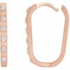 14K Rose 1/6 CTW Natural Diamond 19.5 mm Hoop Earrings