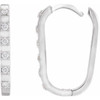 14K White 1/6 CTW Natural Diamond 19.5 mm Hoop Earrings