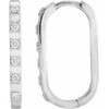 Sterling Silver 1/6 CTW Natural Diamond 19.5 mm Hoop Earrings