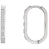 Sterling Silver 1/8 CTW Natural Diamond 17.25 mm Hoop Earrings