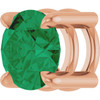 14K Rose 5.5 mm Lab-Grown Emerald Pendant