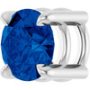 Sterling Silver 5.5 mm Lab-Grown Blue Sapphire Pendant