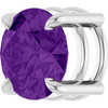 Platinum 8 mm Natural Amethyst Pendant