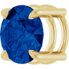 14K Yellow 8 mm Lab-Grown Blue Sapphire Pendant