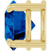 14K Yellow 8 mm Lab-Grown Blue Sapphire Pendant