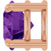 14K Rose 7 mm Natural Amethyst Pendant