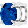 Sterling Silver 7 mm Lab-Grown Blue Sapphire Pendant