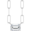Sterling Silver Lab Grown Diamond Solitaire Necklace 5/8 CT, 18 Inch - $819