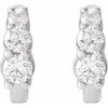 Platinum 1/3 CTW Natural Diamond Hoop Earrings