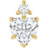 14K Yellow Natural White Sapphire & .03 CT Natural Diamond Pendant