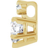 14K Yellow Natural White Sapphire & .03 CT Natural Diamond Pendant