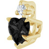 14K Yellow Natural Black Onyx & .03 CT Natural Diamond Pendant